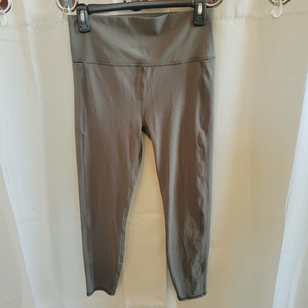 VUori Womens‎ Leggings Large Sage Green Pockets Yoga Athleisure Pilates 163756